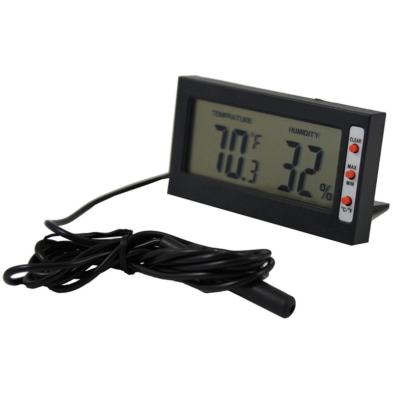 Reptile Thermometer Hygrometer LCD Digital Humidity Gauge Digital