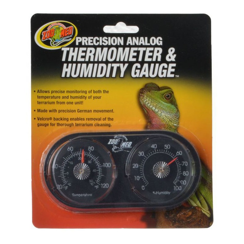 Zoo Med Analog Thermometer & Humidity Gauge